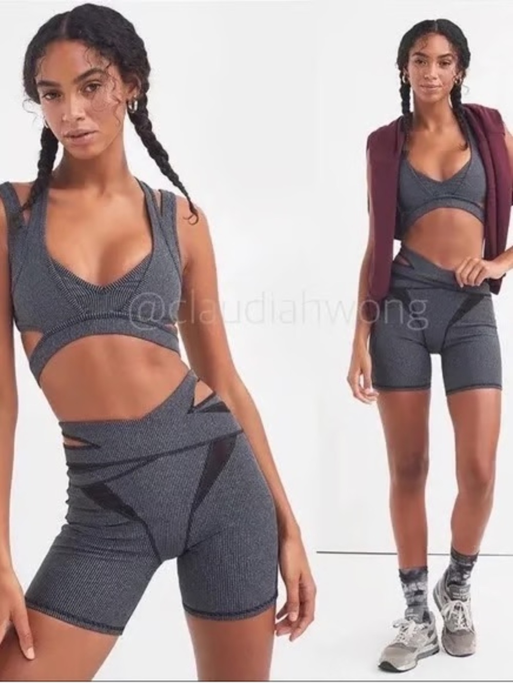 NWOT For Love and Lemons Movement Cut Out Active Work Out Shorts